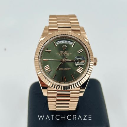 ROLEX DAY-DATE 40 ROSE GOLD OLIVE GREEN DIAL 228236