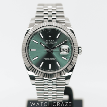 ROLEX DATEJUST GREEN DIAL 41mm 126334