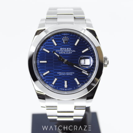 ROLEX DATEJUST BLUE MOTIF DIAL 41MM 126300