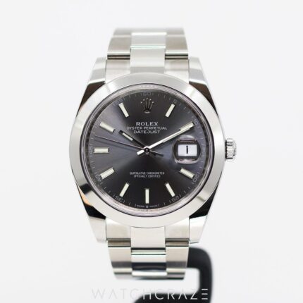 ROLEX DATEJUST RHODIUM 41MM 126300