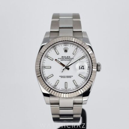 ROLEX DATEJUST WHITE DIAL 41MM 126334 STAINLESS STEEL