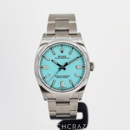 ROLEX OYSTER PERPETUAL TIFFANY BLUE 36MM 126000