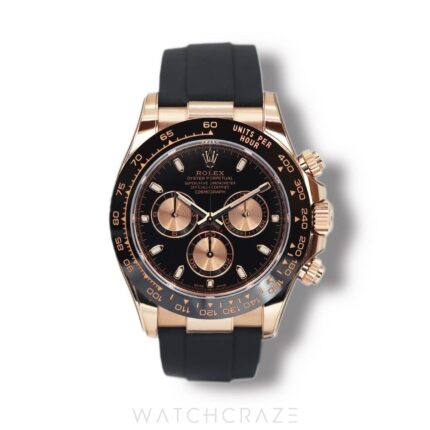 ROLEX DAYTONA OYSTERFLEX ROSE GOLD BLACK DIAL 40MM 116515LN