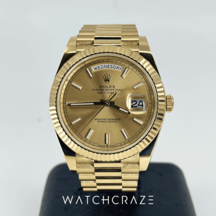 ROLEX DAY-DATE 40 YELLOW GOLD CHAMPAGNE DIAL 228238